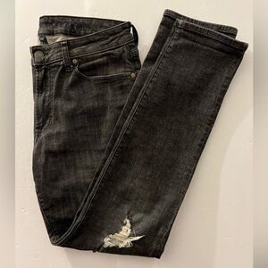 American Eagle Outfitters Flex Distressed Jeans Size 33x32” Charcoal Grey Color